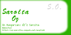 sarolta oz business card